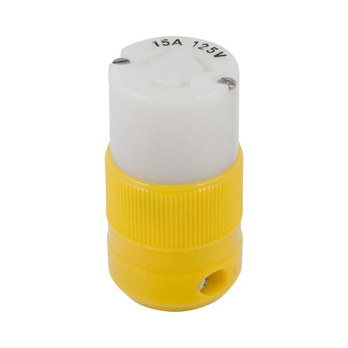 Marinco Locking Connector - 15A, 125V - Yellow